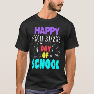 Math Teacher Happy 100th Day of School Equations_1 T-Shirt