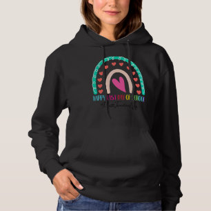 Math Teacher Happy Last Day School Rainbow Hoodie