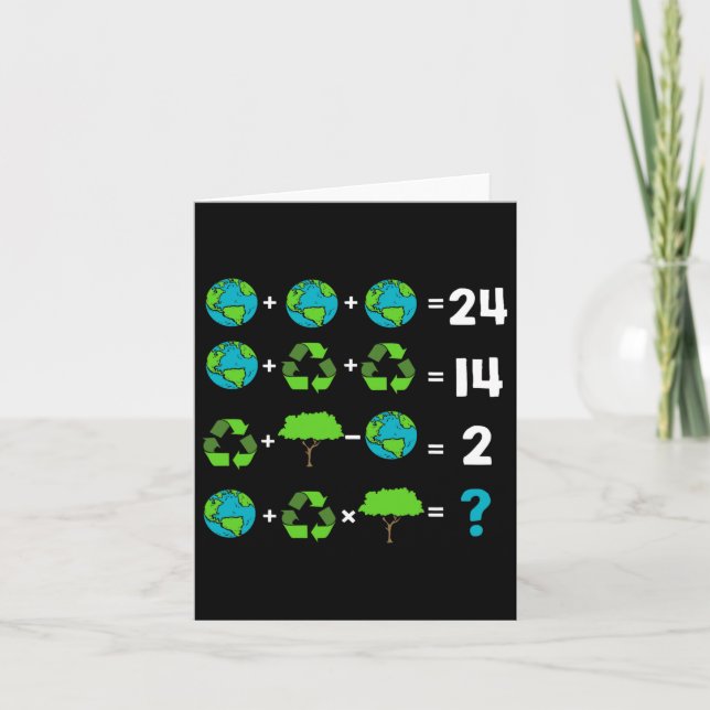 Math Teacher Humour Day Of Earth Order Of Operatio Card (Front)