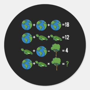 Math Teacher Humour Day Of Earth Order Of Operatio Classic Round Sticker