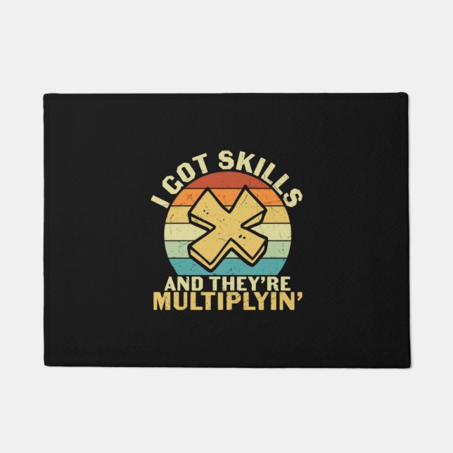 Math Teacher I Got Skills Doormat (Front)
