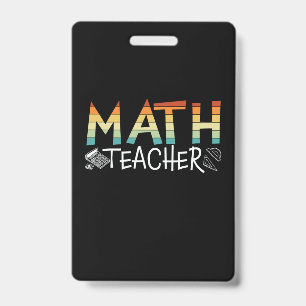 Math Teacher ID Badge