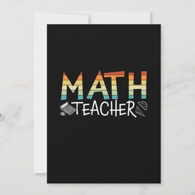 Math Teacher Invitation (Front)