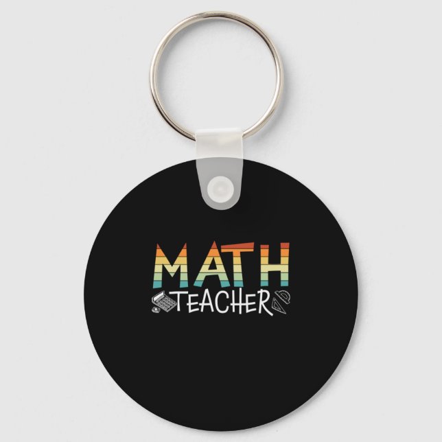 Math Teacher Key Ring (Front)