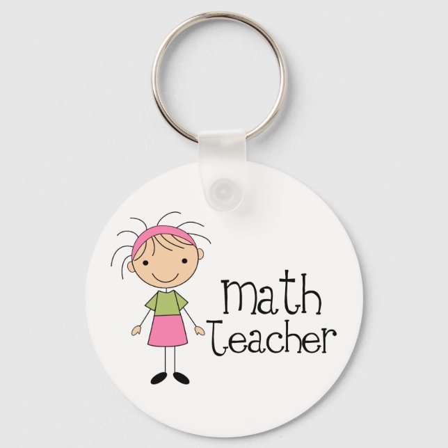 Math Teacher Key Ring (Front)