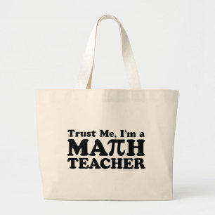 Math Teacher Large Tote Bag