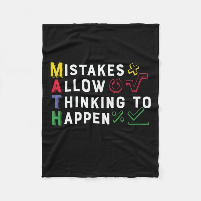 Math Teacher Math Allow Happen Fleece Blanket (Front)