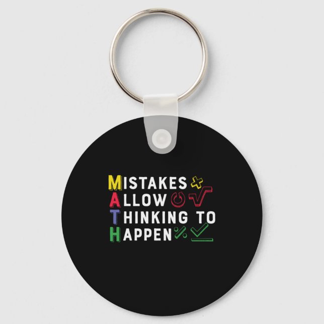 Math Teacher Math Allow Happen Key Ring (Front)