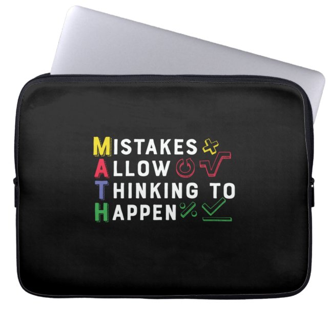 Math Teacher Math Allow Happen Laptop Sleeve (Front)