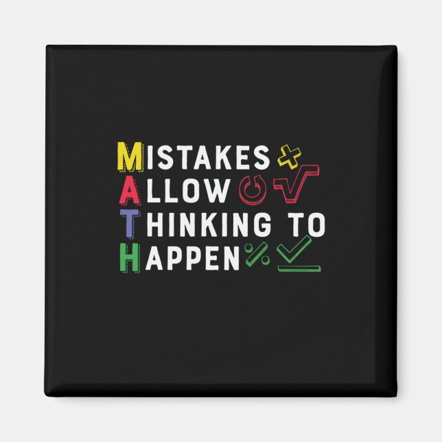 Math Teacher Math Allow Happen Magnet (Front)