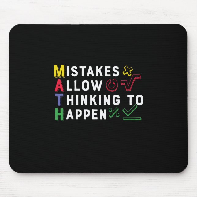 Math Teacher Math Allow Happen Mouse Pad (Front)