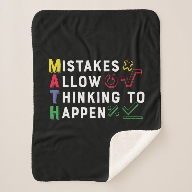 Math Teacher Math Allow Happen Sherpa Blanket (Front)