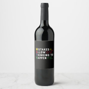 Math Teacher Math Allow Happen Wine Label