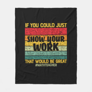 Math Teacher Math If You Could Just Fleece Blanket