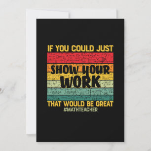 Math Teacher Math If You Could Just Holiday Card