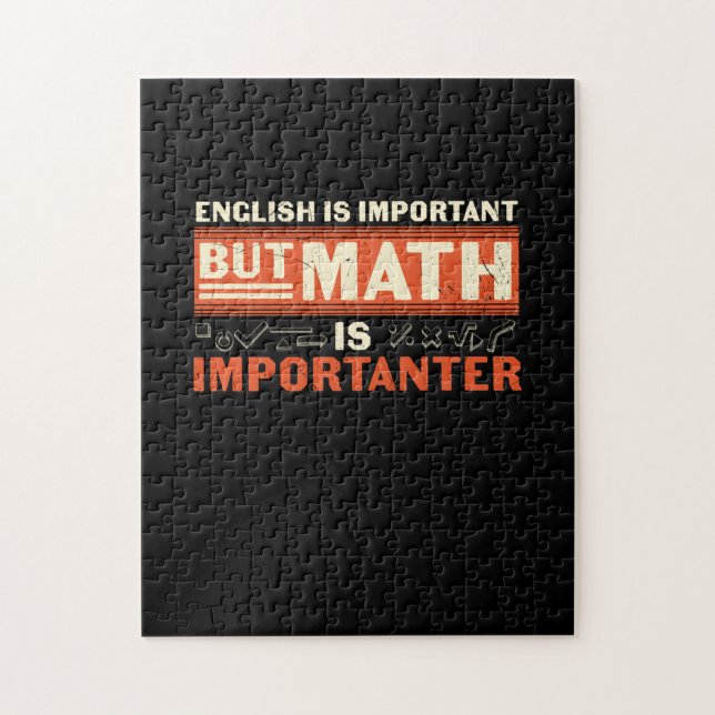 Math Teacher Math Is Importanter Jigsaw Puzzle (Vertical)