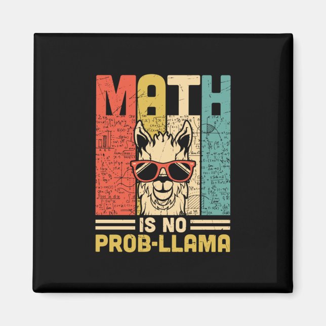 Math Teacher Math Is No Problem Magnet (Front)