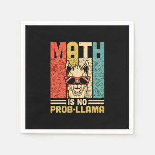Math Teacher Math Is No Problem Napkin