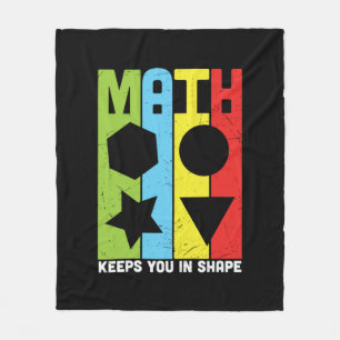 Math Teacher Math Keeps You In Shape Fleece Blanket