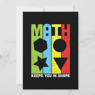 Math Teacher Math Keeps You In Shape Holiday Card