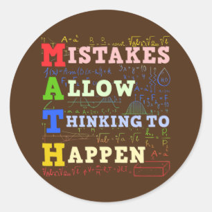 Math Teacher Math Student Mathematics  Classic Round Sticker