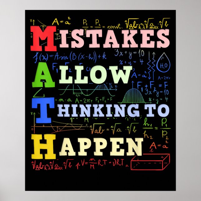 Math Teacher Math Student Mathematics Poster (Front)