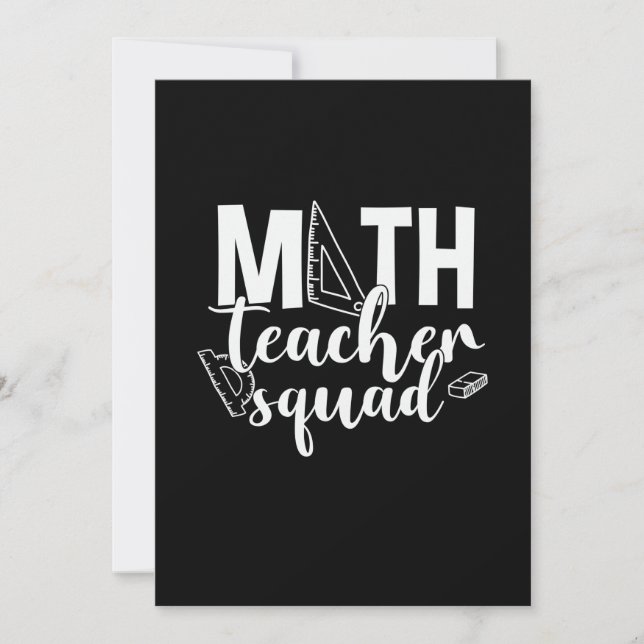 Math Teacher Math Teacher Squad Holiday Card (Front)