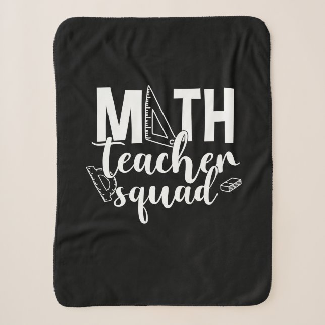 Math Teacher Math Teacher Squad Sherpa Blanket (Front)