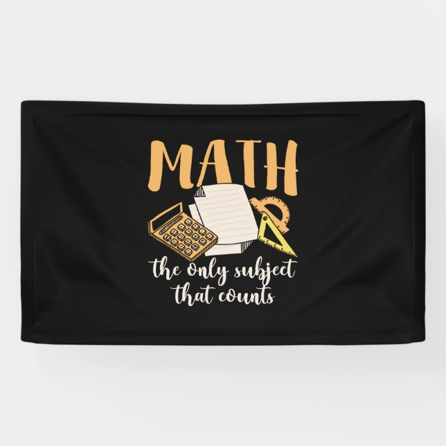 Math Teacher Math The Only Subject Banner (Horizontal)
