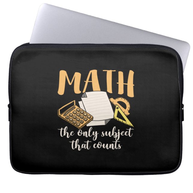 Math Teacher Math The Only Subject Laptop Sleeve (Front)