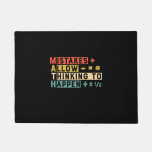 Math Teacher Math Thinking To Happen Doormat