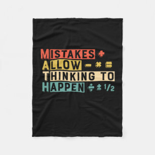 Math Teacher Math Thinking To Happen Fleece Blanket