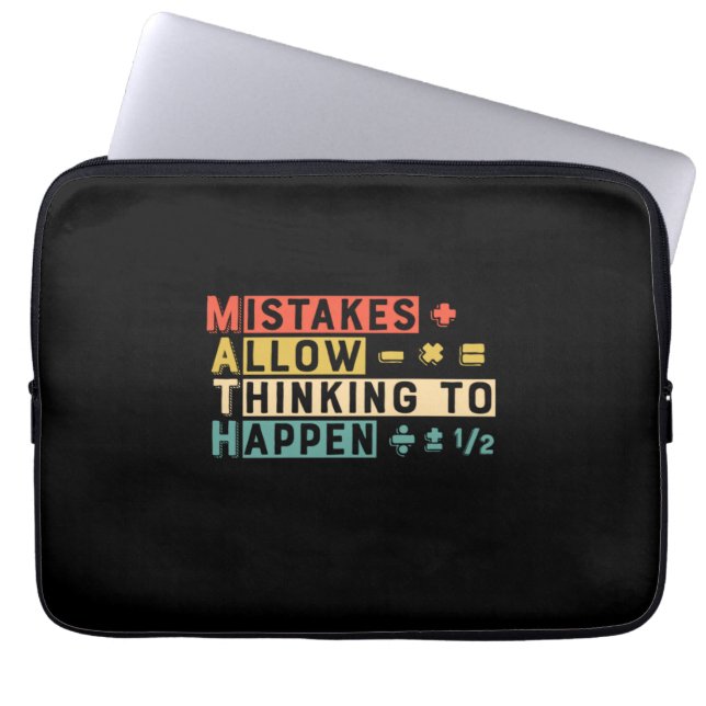 Math Teacher Math Thinking To Happen Laptop Sleeve (Front)