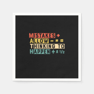 Math Teacher Math Thinking To Happen Napkin
