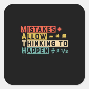 Math Teacher Math Thinking To Happen Square Sticker