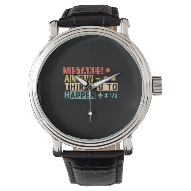 Math Teacher Math Thinking To Happen Watch (Front)