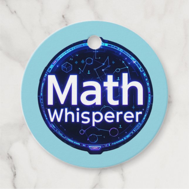 Math Teacher Math Whisperer Favour Tags (Front)