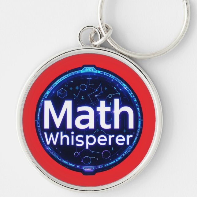 Math Teacher Math Whisperer Key Ring (Front)
