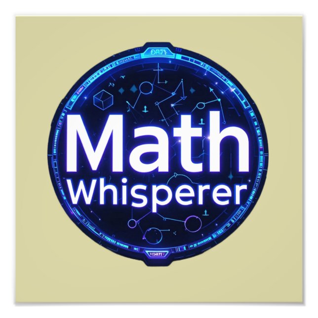 Math Teacher Math Whisperer Photo Print (Front)