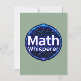 Math Teacher Math Whisperer Postcard