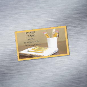 Math Teacher/Mathematician/back to school  Magnetic Business Card
