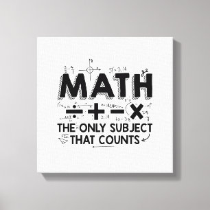 Math Teacher Mathematics Mathematician Gifts Canvas Print