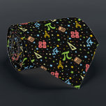 Math Teacher - Mathematics Symbols Pattern Tie<br><div class="desc">Colourful math instrument tools,  symbols,  dots and star sprinkles make a simple,  minimalist pattern for math teachers. > Cute for math teacher appreciation,  data geek,  college engineer lab instructor,  computer programmer.  > Personalise it! Add custom name,  photo,  or text.</div>