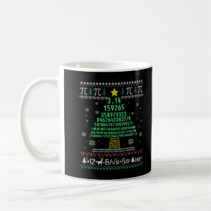 Math Teacher Merry Christmath Pi Tree Lights Ugly  Coffee Mug