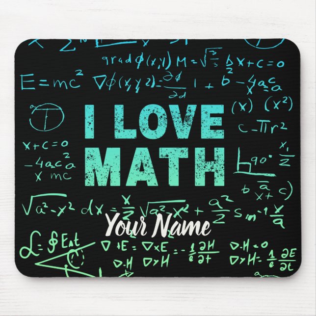 Math Teacher or Mathematics Professor and Student Mouse Pad (Front)