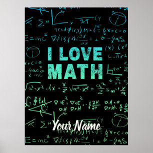 Math Teacher Or Mathematics Professor And Student Poster
