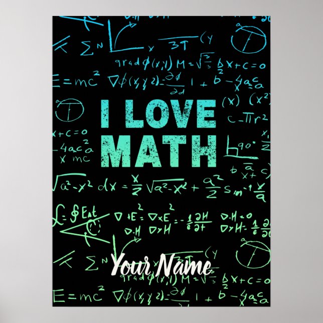Math Teacher Or Mathematics Professor And Student Poster (Front)