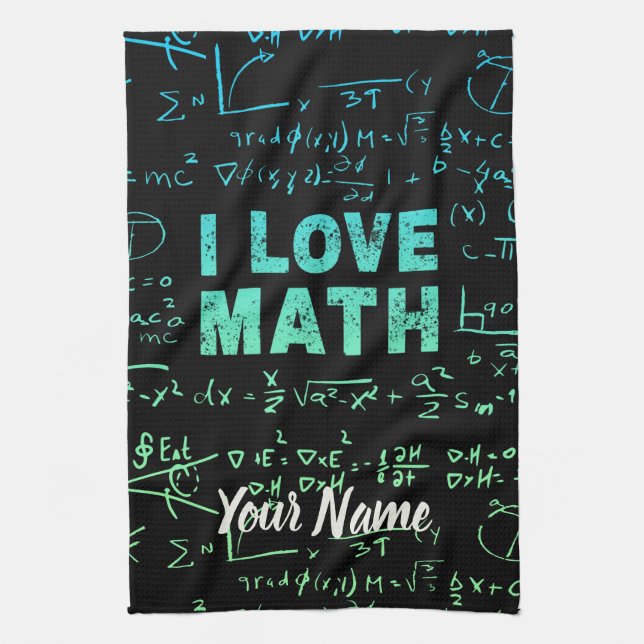Math Teacher Or Mathematics Professor And Student Tea Towel (Vertical)