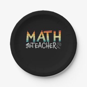 Math Teacher Paper Plate
