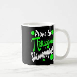 Math Teacher Pi Day St Patrick's Day 2025 Shamrock Coffee Mug